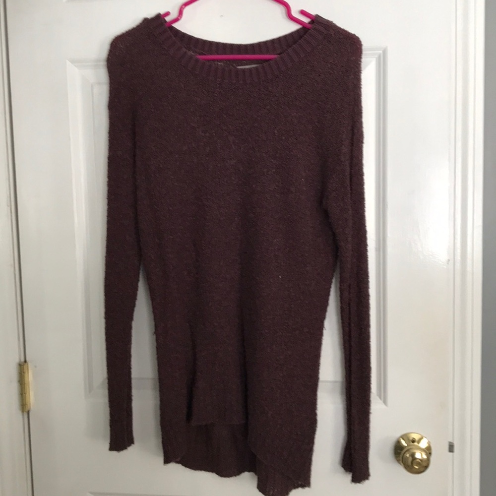 Burgundy/Deep Purple Long Sleeve Sweater